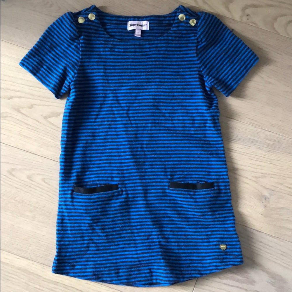 Juicy Couture Toddler Girl Blue Stripe Dress Small